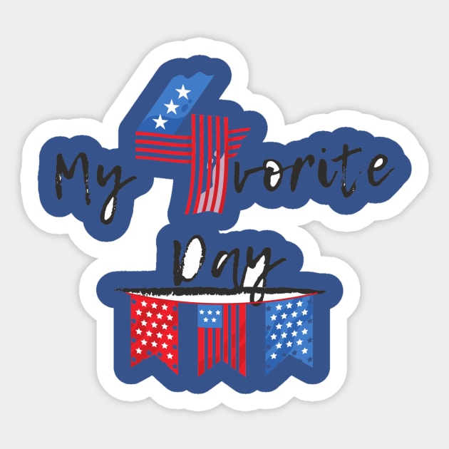 America's 4vorite Day- Funny Independence Day Sticker by Infamous Desiigner